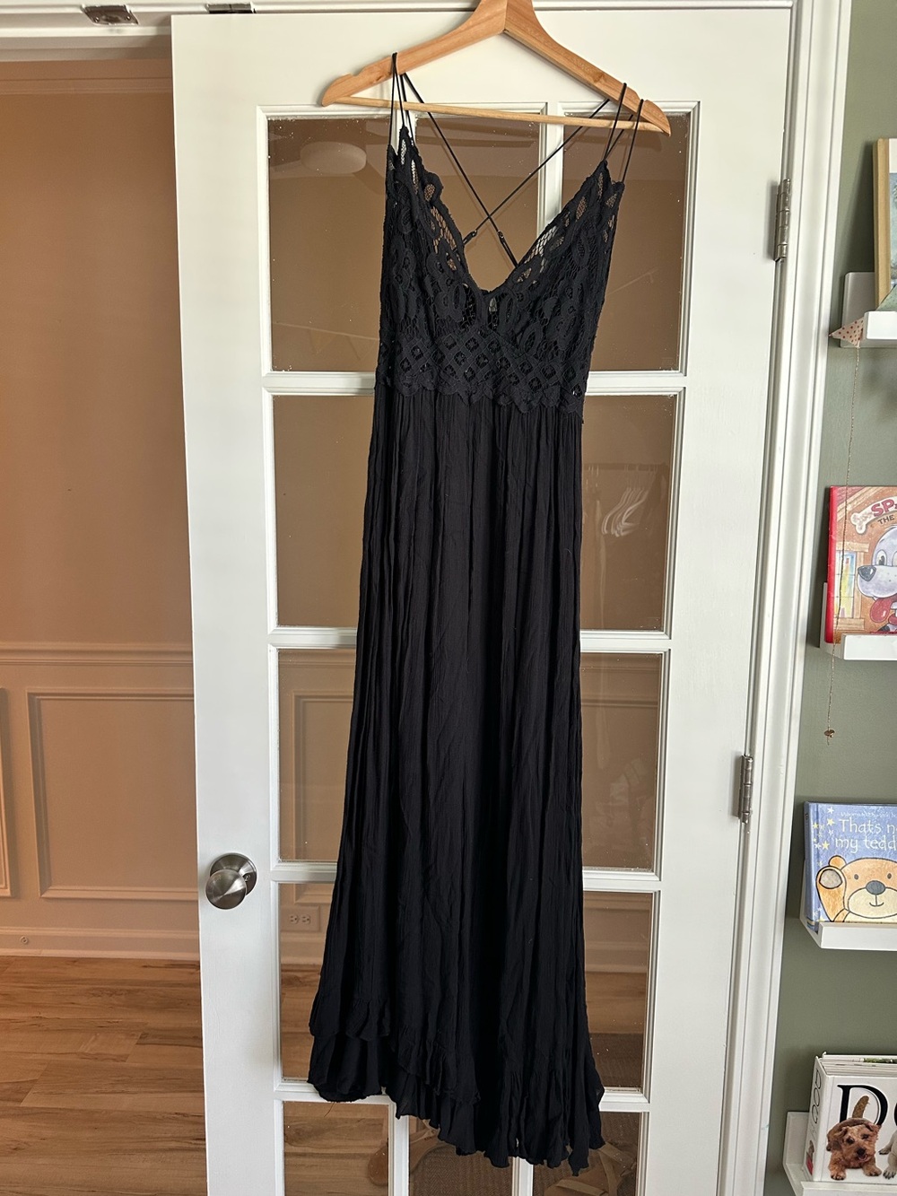 Free People one black maxi dress